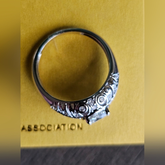 1 CT Moissanite Set In 14k White Gold Filled Band - Picture 4 of 9